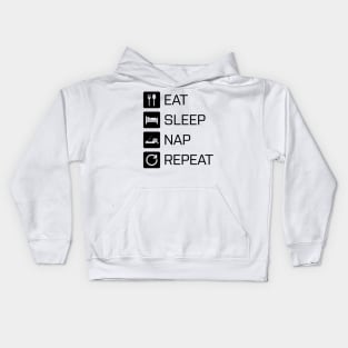 Eat Sleep Nap Repeat Kids Hoodie